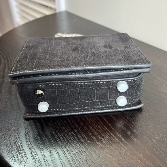 Brandon Blackwood Mini Sophia Black Croc Embossed - Picture 2 of 8